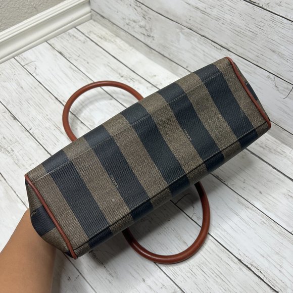 ❌SOLD❌Fendi Pequin Satchel Vintage Bag - Picture 10 of 12